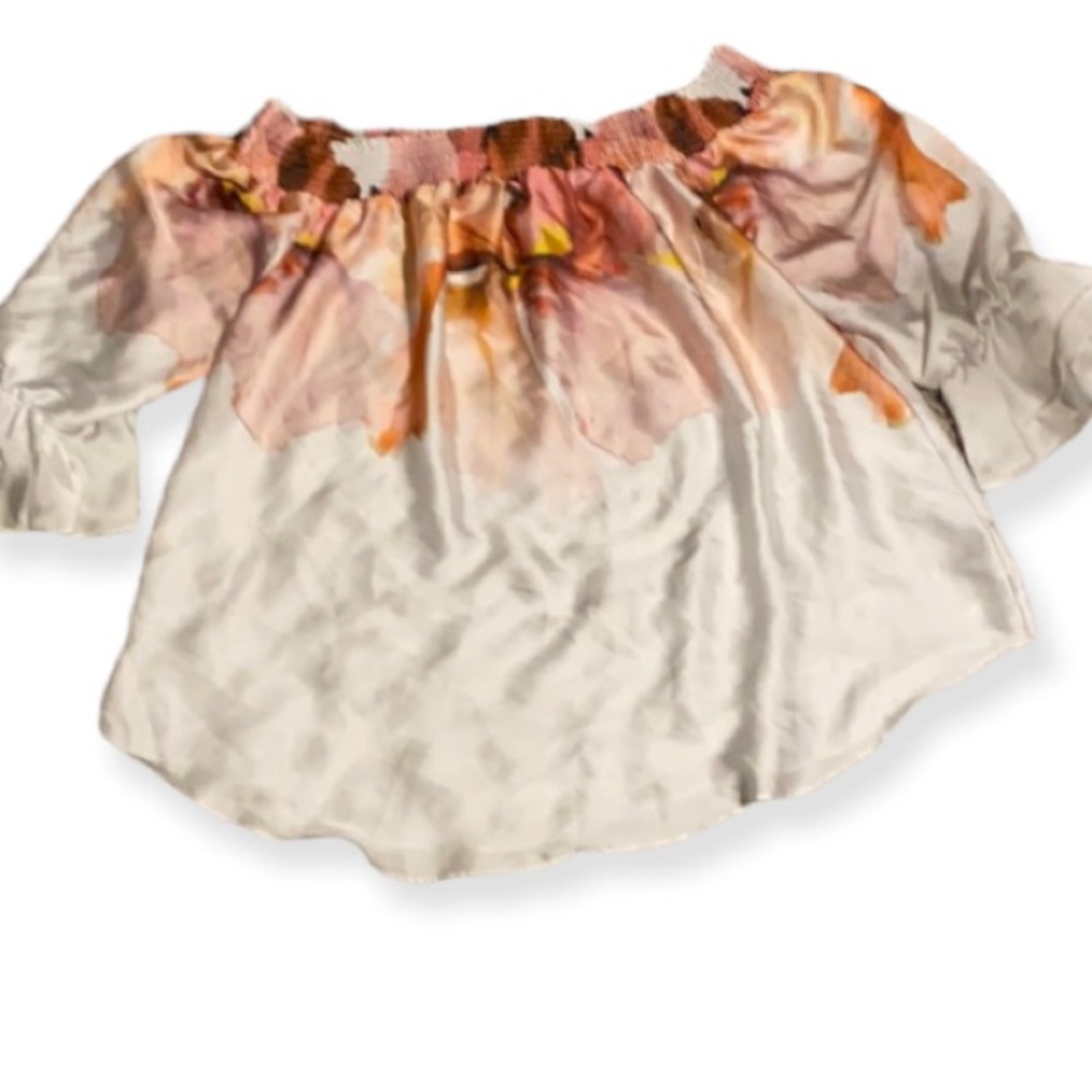 Bisou Bisou Blouse sz 2x Floral